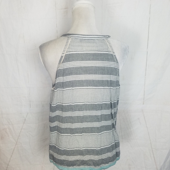 Thml embroidered sleeveless tie tassel front size medium - Picture 3 of 9